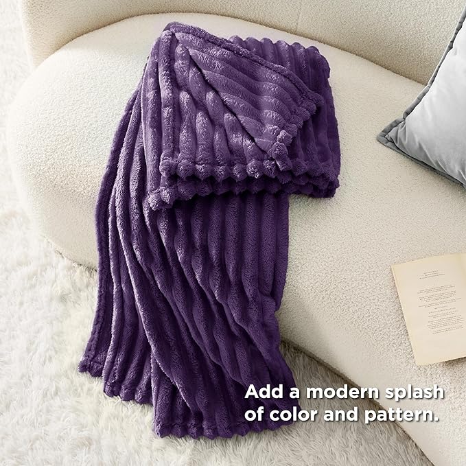 Bedsure GentleSoft Purple Throw Blanket for - Super Soft Cozy Blankets for Women, Cute Small Blanket for Girls, 50x70 Inches