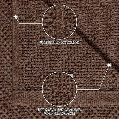 Homaxy 100% Cotton Kitchen Towels and Dishcloths Set, 12 x 12 Inches and 13 x 28 Inches, Set of 8 Bulk Kitchen Towels Set, Ultra Soft Absorbent Dish Cloths for Washing Dishes, Coffee