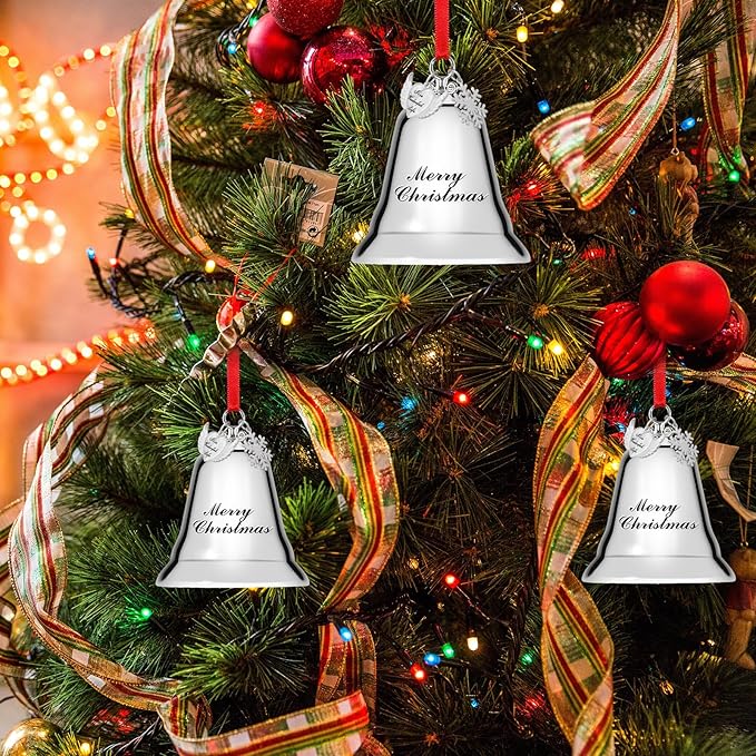 Styleonme Christmas Bells, 2025 Christmas Ornaments, This is a Christmas Angel Bell Accessory Inspired by a Beautiful Life, Featuring The Charm of zinc Alloy Heart-Shaped Angel Wings and Snowflakes