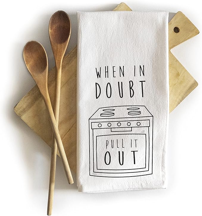 When In Doubt Pull It Out Funny Kitchen Towels 18x24 Inch Dish Towels