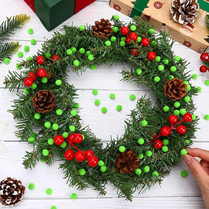 SEPGLITTER Christmas Pom Poms Balls, 1000 Pieces Light Green Pompoms Pom Poms for Crafts Making DIY Holiday Christmas Decorations Supplies (0.4i NCH/1 cm )