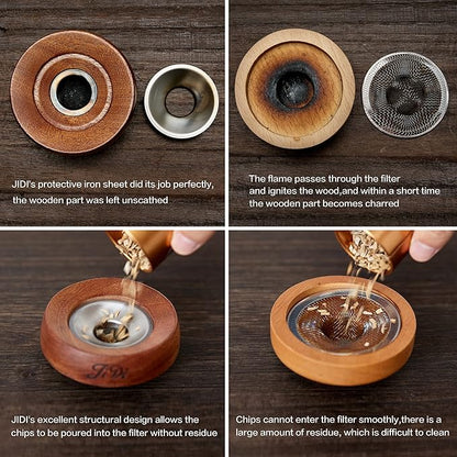 Whiskey Smoker Kit with Torch & Wood Chips, Cocktail Smoker Kit, Old Fashioned Drink Smoker Kit, Bourbon Birthday ，Upgrade Your Home Bar - Ideal Gifts for Men, Dad, Boyfriend(NO Butane)