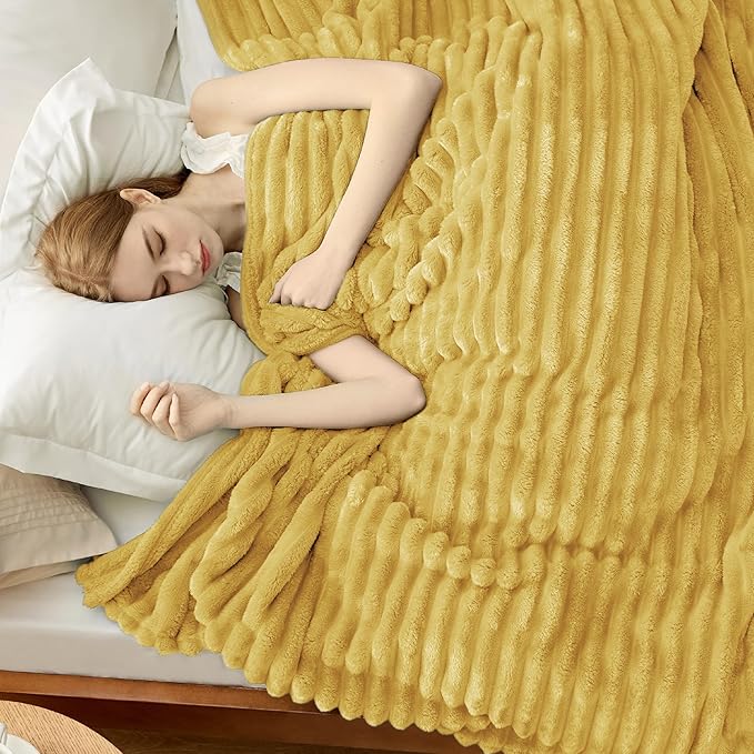 Bedsure GentleSoft Honey California King Size Blanket for - Cozy Soft Blankets for Women, Cute Small Fleece Throws for Girls, Birthday Gifts for Women, 102x96 Inches