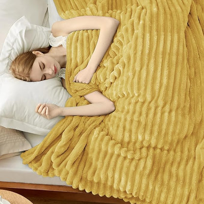 Bedsure GentleSoft Honey California King Size Blanket for - Cozy Soft Blankets for Women, Cute Small Fleece Throws for Girls, Birthday Gifts for Women, 102x96 Inches