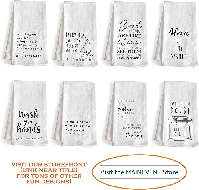 MAINEVENT Funny Dish Towel OMG My Mother Was Right Kitchen Tea Towel Gift 18x24