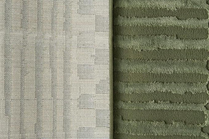 Revival Rugs Soloba 2'7"x9' Machine Washable Runner Rug for Hallway Entryway - 100% Recycled Oeko-TEX Certified, Medium Pile, Green