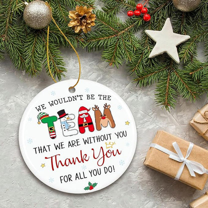 ZAGKOO Best Boss Ever Christmas Ornament 2025 - Appreciation Gifts for Boss Lady, Managers, Leaders - Thank You Gifts for Women, Bosses, Team, Coworkers - Holiday Ceramic Tree Xmas Decoration