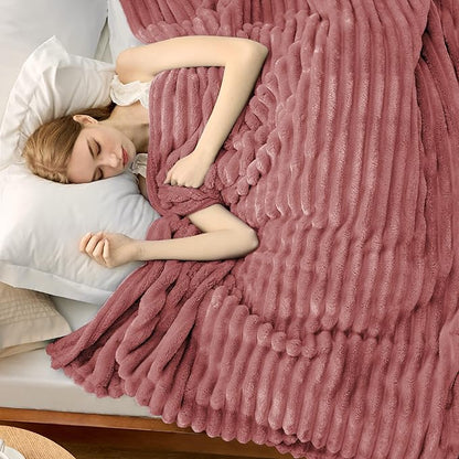 Bedsure GentleSoft Dusty Pink California King Size Blanket for Bed - Cozy Soft Blankets for Women, Cute Small Fleece Throws for Girls, Birthday Gifts for Women, 102x96 Inches