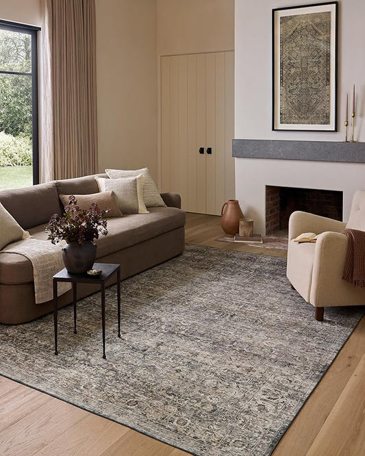Loloi Amber Lewis Josie Collection JOS-05 Dove Gold 7'-6" x 9'-6" .13" Area Rug