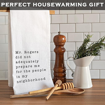 MAINEVENT Mr Rogers Funny Dish Towel Gift Kitchen Tea Towel 18x24