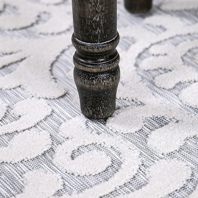 My Texas House Bluebonnets Area Rug 5.2x7.6 Indoor Outdoor, Natural Blue