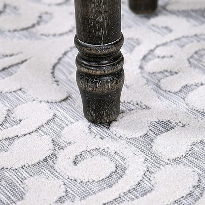 My Texas House Bluebonnets Area Rug 5.2x7.6 Indoor Outdoor, Natural Blue