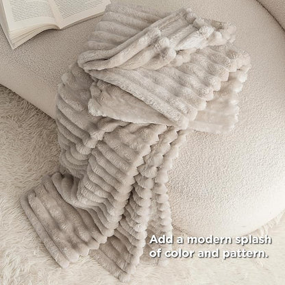 Bedsure GentleSoft Twin Blanket for - Cozy Soft Blankets for Women, Cute Small Fleece Throws for Girls, Linen, 60x80 Inches