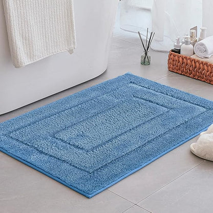 GRANNY SAYS Blue Bathroom Rugs Non Slip, 24" x 36", Large Bathroom Mats Washable, Bath Rugs for Shower Room, Absorbent Bath Mats for Floor, Absorbent Shower Rugs, Microfiber Bath Mat for Tub