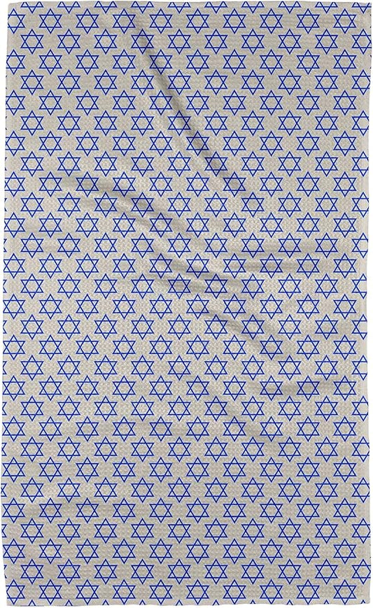 GEOMETRY Christmas Kitchen Towels Quick Dry Microfiber Premium Towel Davids Star 1 Pack