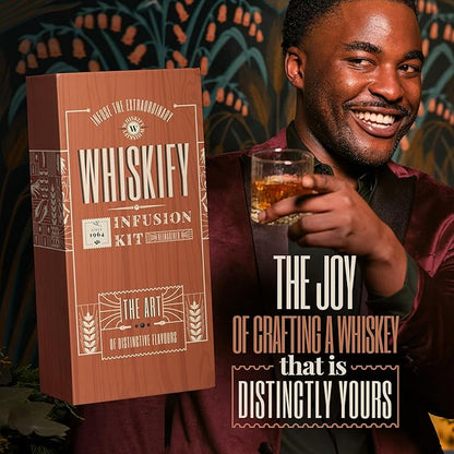 DIY Whiskey Gifts for Men - Infusion Kit & Whiskey Decanter Set with Botanicals - Bourbon Gifts for Men, Birthday Gift for Dad & Husband, Cocktail Maker for Christmas & Valentines Day by Whiskify