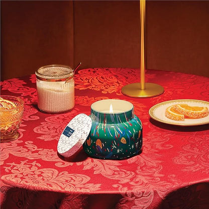 Capri Blue Pattern Play Signature Holiday Candle - Luxury Holiday Scented Candle for Home- Long Lasting Soy Wax Blend - Comes in Decorative Glass Jar (Volcano, 19 oz)