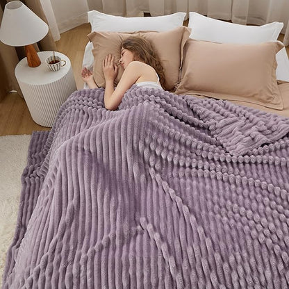 Bedsure GentleSoft Light Purple Fleece Blanket for - Cozy Soft Blankets for Women, Cute Small Throws for Girls, 90x90 Inches