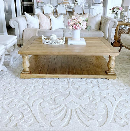 My Texas House Bluebonnets Area Rug 5.2x7.6 Indoor Outdoor, Natural