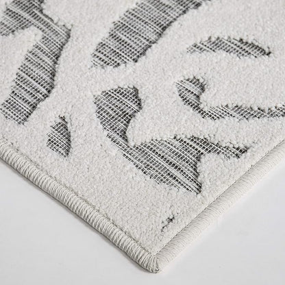 My Texas House Lady Bird Area Rug 1.11x9.6 Vintage Traditional, Natural Grey