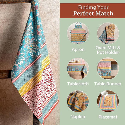 Maison d'Hermine Dish Towels 100% Cotton Absorbent Marquise Set of 3 Spring Summer