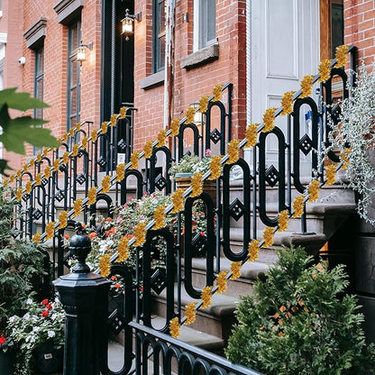 CANREVEL 4 Pieces 26.2 Ft Christmas Garland Metallic Shiny Twist Tinsel Garland Hanging Decorations for Christmas Tree, Mantle, Stairs Railing Decorations - Gold