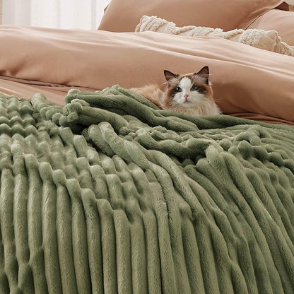 Bedsure GentleSoft Cypress Fleece Queen Blanket for - Cozy Soft Blankets for Women, Cute Small Throws for Girls, 90x90 Inches