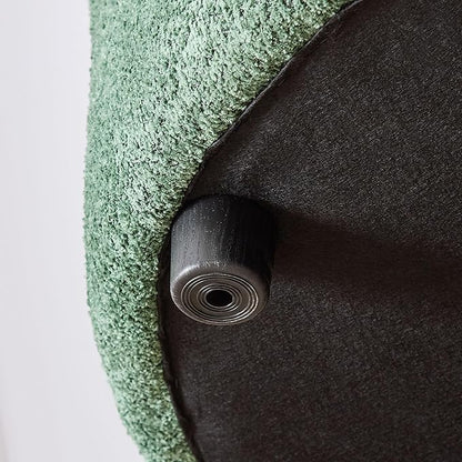 125'' Modern Curved Cloud Sofa Luxury Living Room 5 Seater Combo Sofa Cloud Curve Design Mid Century Upholstered Sofa with Ottoman for Living Room Bedroom Apartment (Boucle+Right Facing, Green)