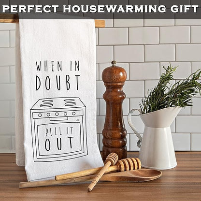 When In Doubt Pull It Out Funny Kitchen Towels 18x24 Inch Dish Towels