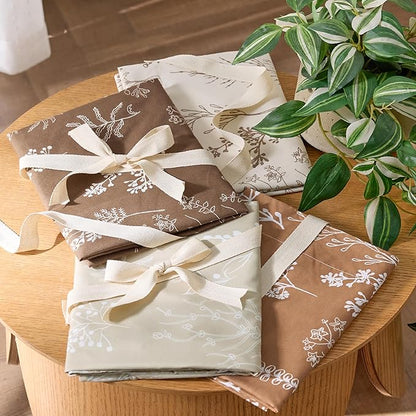 Bedsure Twin/Twin XL Comforter Set - Brown Bed Set, 2 Pieces Cute Floral Bedding, 1 Soft Reversible Botanical Flowers Comforter and 1 Pillow Shams