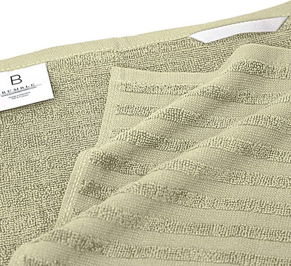 Premium Kitchen Towels 6 Pack Large Cotton Flat Terry Absorbent Tea Towels with Hanging Loop Sage Green 20x28