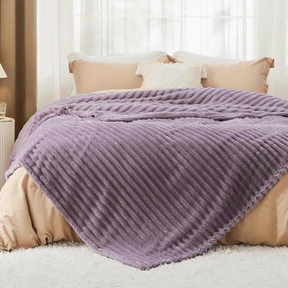 Bedsure GentleSoft Light Purple Fleece Blanket for - Cozy Soft Blankets for Women, Cute Small Throws for Girls, 108x90 Inches