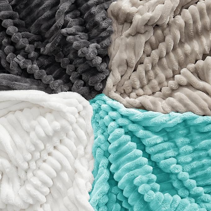 Bedsure GentleSoft Blue Full Blanket for - Cozy Soft Blankets for Women, Cute Small Fleece Throws for Girls, Birthday Gifts for Women Decor Gifts for Mom, Blue Fog, 84x90 Inches