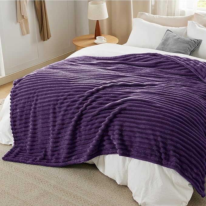 Bedsure GentleSoft Purple Full Blanket for Bed - Cozy Soft Blankets for Women, Cute Large Throws for Girls, 84x90 Inches