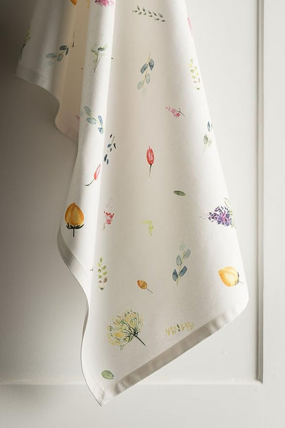 Maison d'Hermine Dish Towels 100% Cotton Absorbent Botanical Fresh Set of 3 Spring Summer