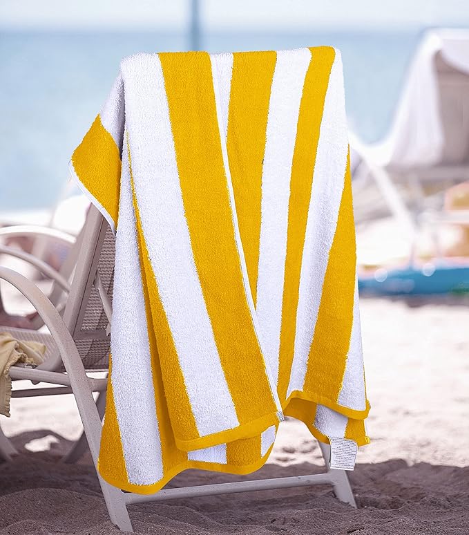 Utopia Towels 4 Pack Cabana Stripe Beach Towel Oversized 100% Ringspun Cotton Beth Towels Highly Absorbent Bath Towels for Beach