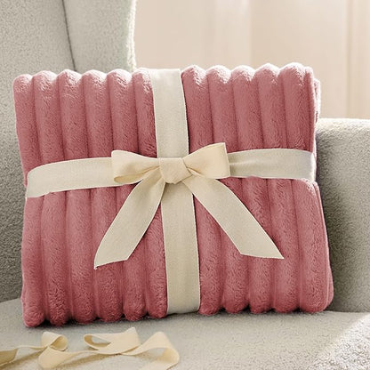 Bedsure GentleSoft Brick Dust Fleece Throw Blanket for  - Cozy Soft Blankets for Women, Cute Small Throws for Girls, 50x60 Inches