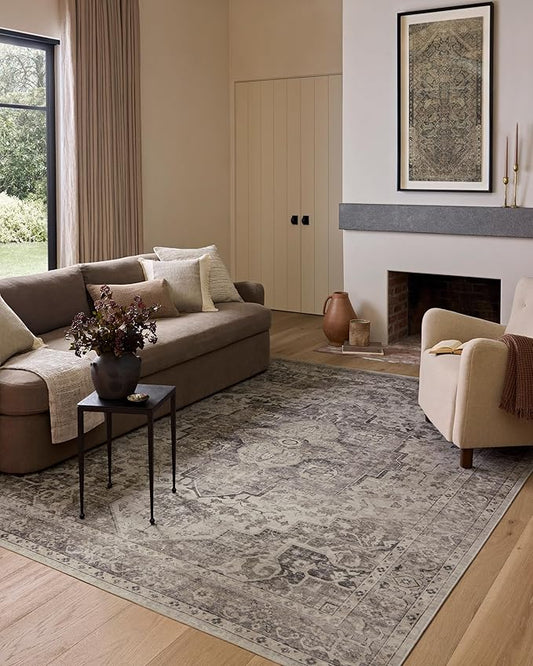 Loloi Amber Lewis Josie Collection JOS-03 Silver Natural 2'-6" x 10'-0" .13" Runner Rug