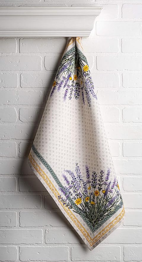 Maison d'Hermine Dish Towels 100% Cotton Absorbent Fanny Lavender Set of 3 Spring Summer