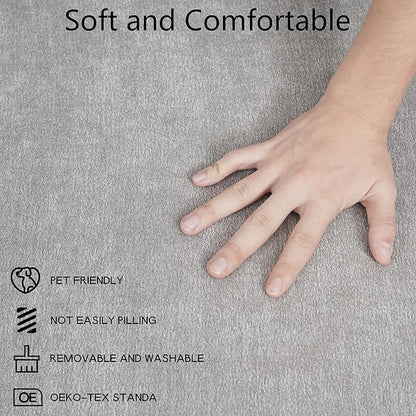 EASE MOOSE Oversized L Shape Sectional Couch,Extra Large Deep seat Gray Sectional Modular Sofa for Living Room,Light Gray