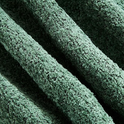 125'' Modern Curved Cloud Sofa Luxury Living Room 5 Seater Combo Sofa Cloud Curve Design Mid Century Upholstered Sofa with Ottoman for Living Room Bedroom Apartment (Boucle+Right Facing, Green)