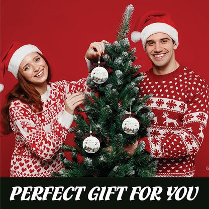 Christmas Ornaments, Neighbor Gifts I Wish You Lived Next Door, Ornament Round Wood Plaque Christmas Decorations, Best New Home Xmas Tree, White Elephant Gifts for Adults