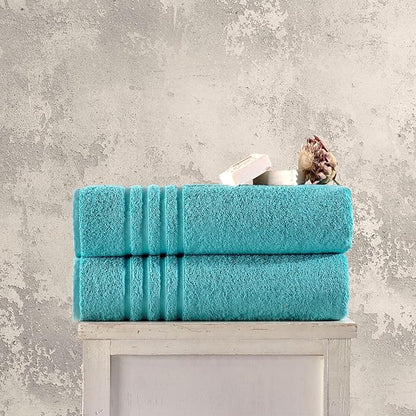 Hawmam Linen Jumbo Large Bath Sheets Towels 2 Pack Soft and Absorbent, Premium Quality 100% Cotton Towels, Teal Turquoise