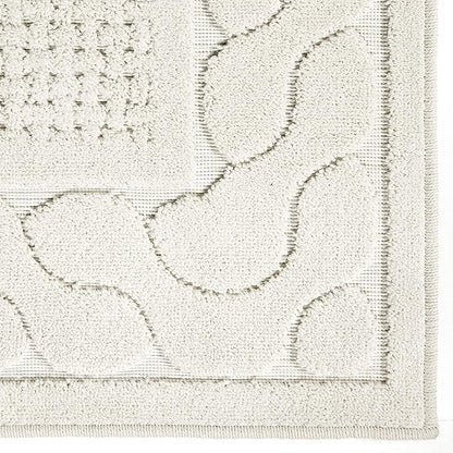 My Texas House Picket Fences Runner Rug 1.11x7.6 Indoor Outdoor, Natural