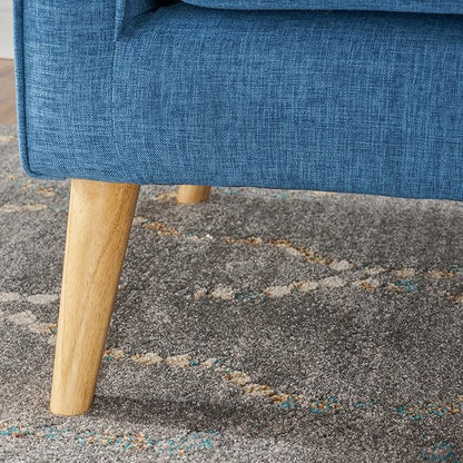 Christopher Knight Home Mariah Mid Century Loveseat, Muted Blue
