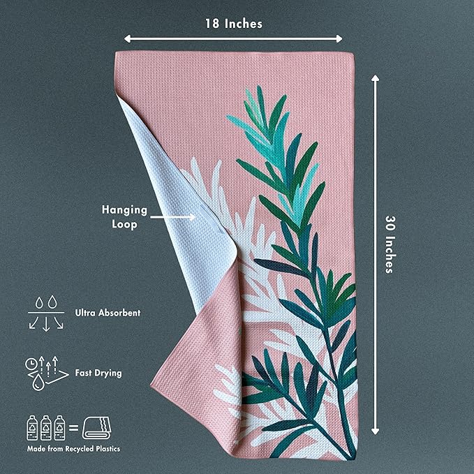 HONED Premium Microfiber Kitchen Dish Towels Quick Dry Waffle Tea Towels 18x30 Tabletop Decor