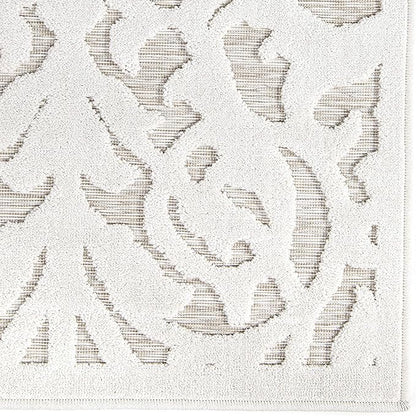 My Texas House Lady Bird Area Rug 3.11x5.5 Indoor Outdoor, Natural Driftwood