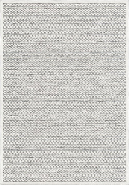 Orian My Texas House Boucle Quail Hallow Rug 5.2x7.6 Indoor Outdoor, Natural Grey