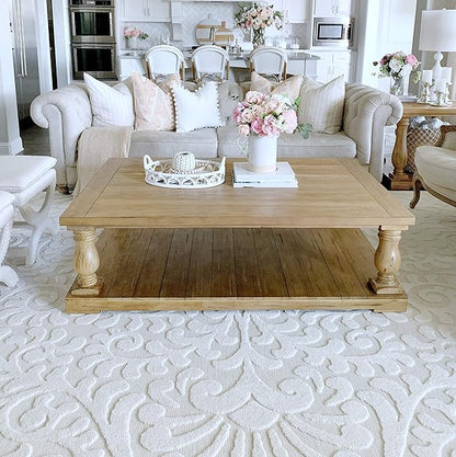 My Texas House Bluebonnets Area Rug 3.11x5.5 Indoor Outdoor, Natural