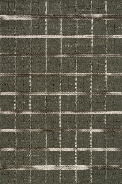 Rugs USA x Nate Berkus Downing Plaid Wool Cozy Area Rug, 9' 6" x 13' 6", Green